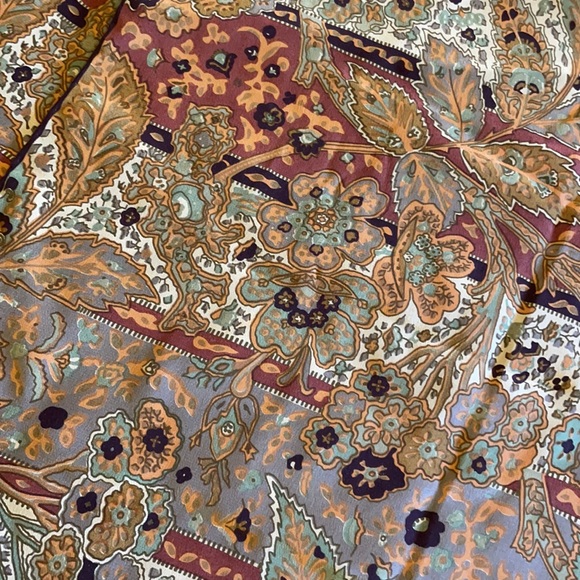 Liberty of London earthtone silk scarf - Picture 3 of 7